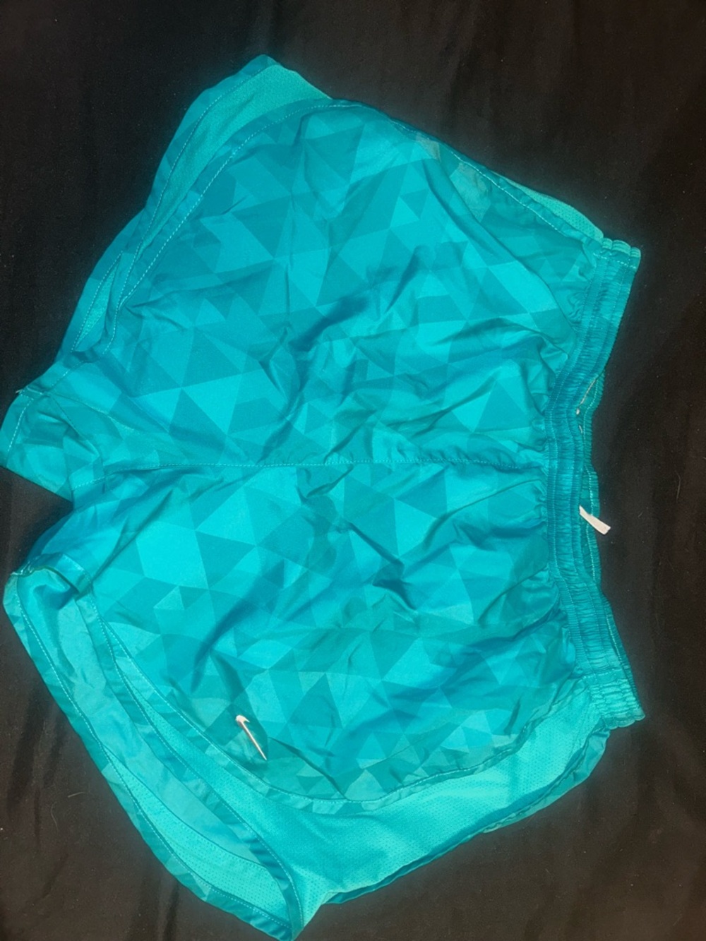 Nike Teal Geometric Athletic Shorts
